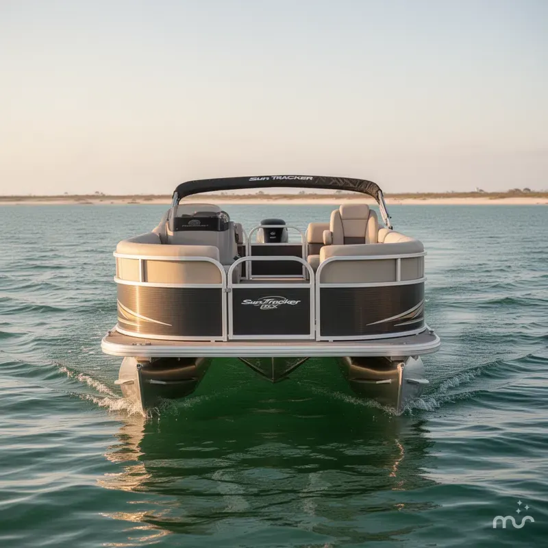 Slide: The Image of Sun Tracker Party Barge 16 DLX 2025 - 2