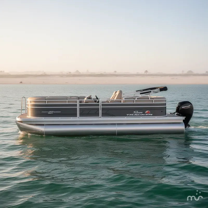 Slide: The Image of Sun Tracker Party Barge 22 DLX 2025 - 0