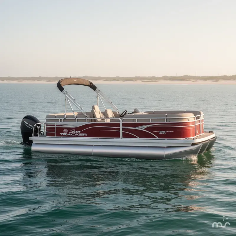 Slide: The Image of Sun Tracker Party Barge 22 DLX 2025 - 0