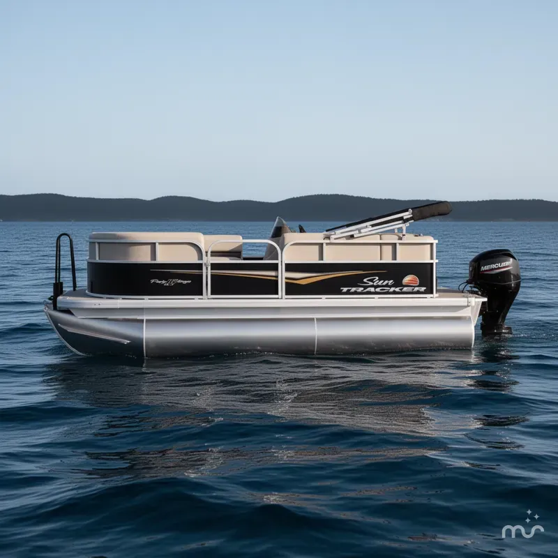 Slide: The Image of Sun Tracker Party Barge 16 DLX 2025 - 0