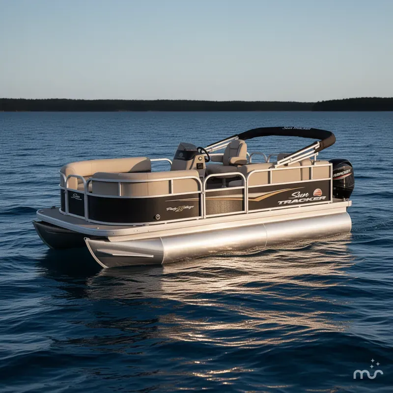 Slide: The Image of Sun Tracker Party Barge 16 DLX 2025 - 2