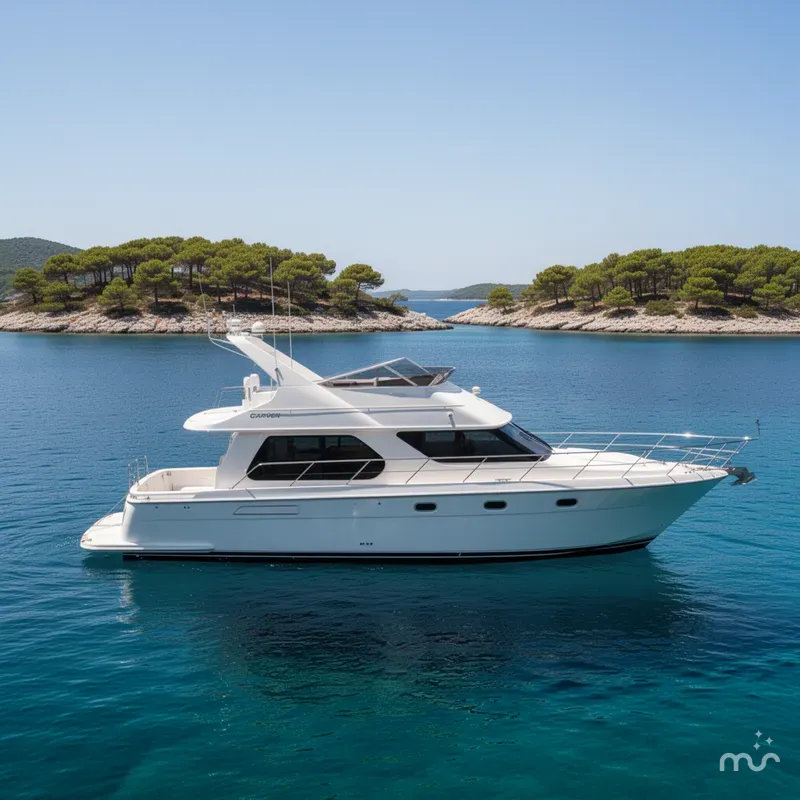 Slide: The Image of Carver Yachts 450 Voyager Pilothouse 2001 - 2