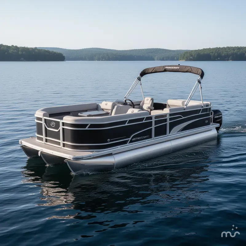 Slide: The Image of Princecraft Vectra 21 Cruise Lounge Pontoon & Mercury 4-Stroke 2025 - 0