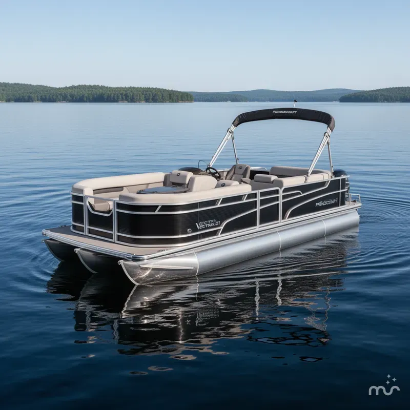Slide: The Image of Princecraft Vectra 21 Cruise Lounge Pontoon & Mercury 4-Stroke 2025 - 2