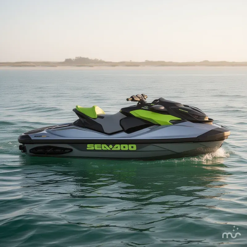 Slide: The Image of Sea-Doo RXP-X™ 325 Tech, BRP Premium A, iBR Ice Metal / Manta Green 2025 - 0