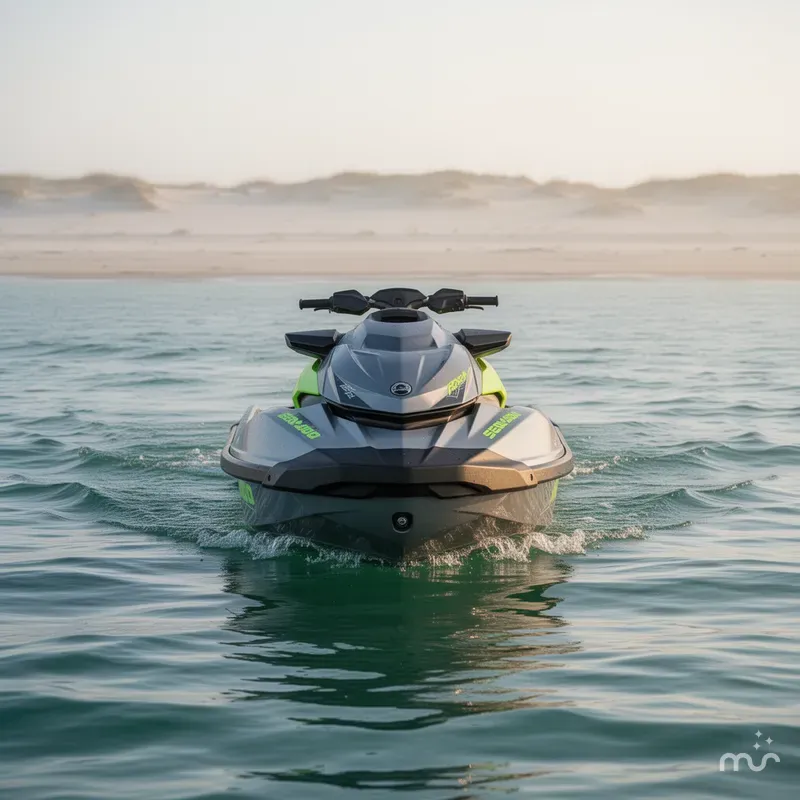 Slide: The Image of Sea-Doo RXP-X™ 325 Tech, BRP Premium A, iBR Ice Metal / Manta Green 2025 - 1