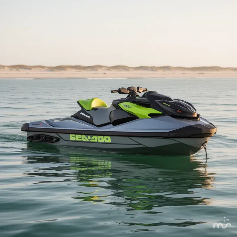 Slide: The Image of Sea-Doo RXP-X™ 325 Tech, BRP Premium A, iBR Ice Metal / Manta Green 2025 - 2