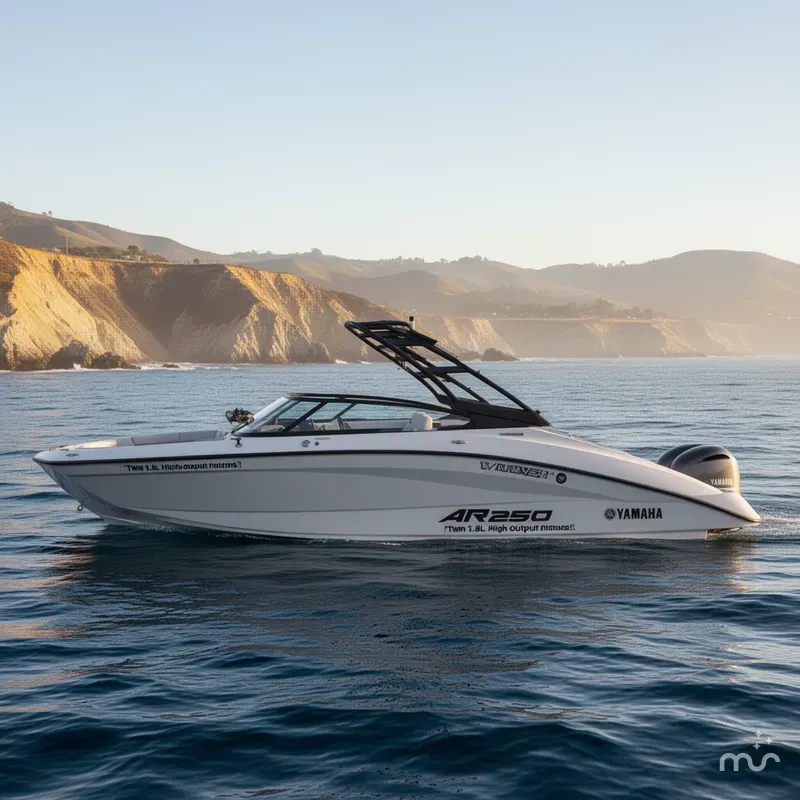 Slide: The Image of Yamaha AR250 w/ Twin 1.8L High output motors! 2025 - 2