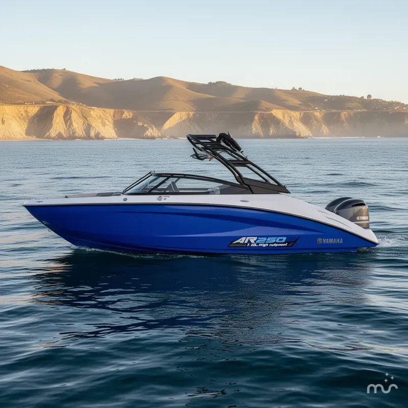 Slide: The Image of Yamaha AR250 w/ Twin 1.8L High output motors! 2025 - 2