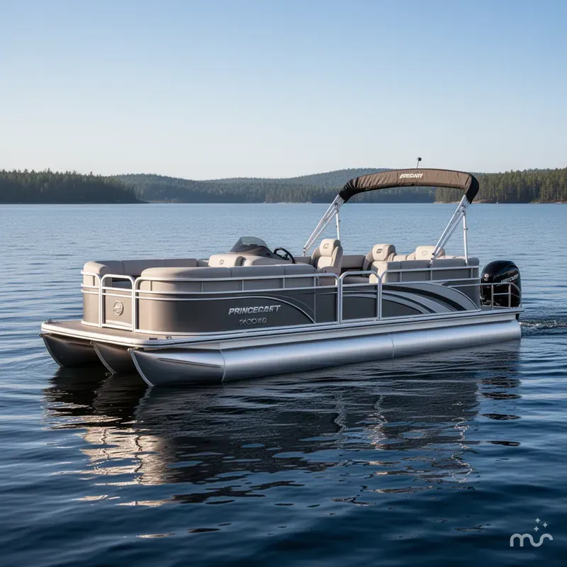 Slide: The Image of Princecraft 21 Sportfisher 2-S Pontoon & Mercury 4-Stroke EFI 2025 - 2