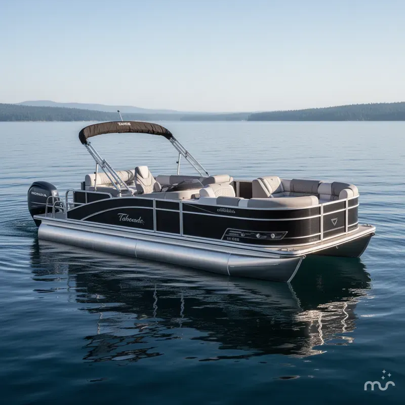 Slide: The Image of Tahoe Cascade 2385 Cruise Rear Bench (CRB) & Honda 4-Str 2025 - 2