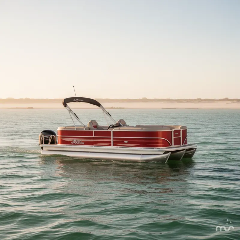 Slide: The Image of Sun Tracker Party Barge 22 DLX 2025 - 0