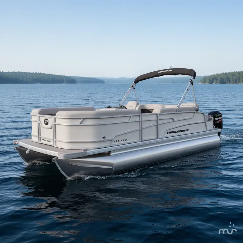 Slide: The Image of Princecraft Vectra 21 RL Swingback SS Pontoon & Mercury 4-Stro 2025 - 0