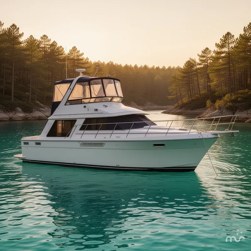 Slide: The Image of Carver Yachts 4207 Aft Cabin Motor Yacht 1988 - 2
