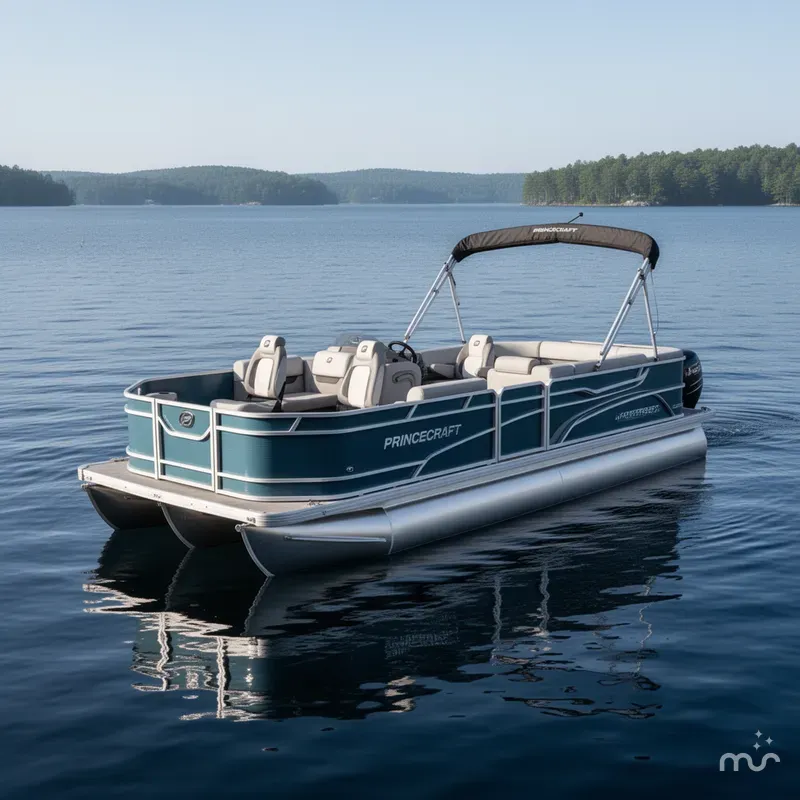 Slide: The Image of Princecraft 21 Sportfisher 2-S Pontoon & Mercury 4-Stroke EFI 2025 - 2