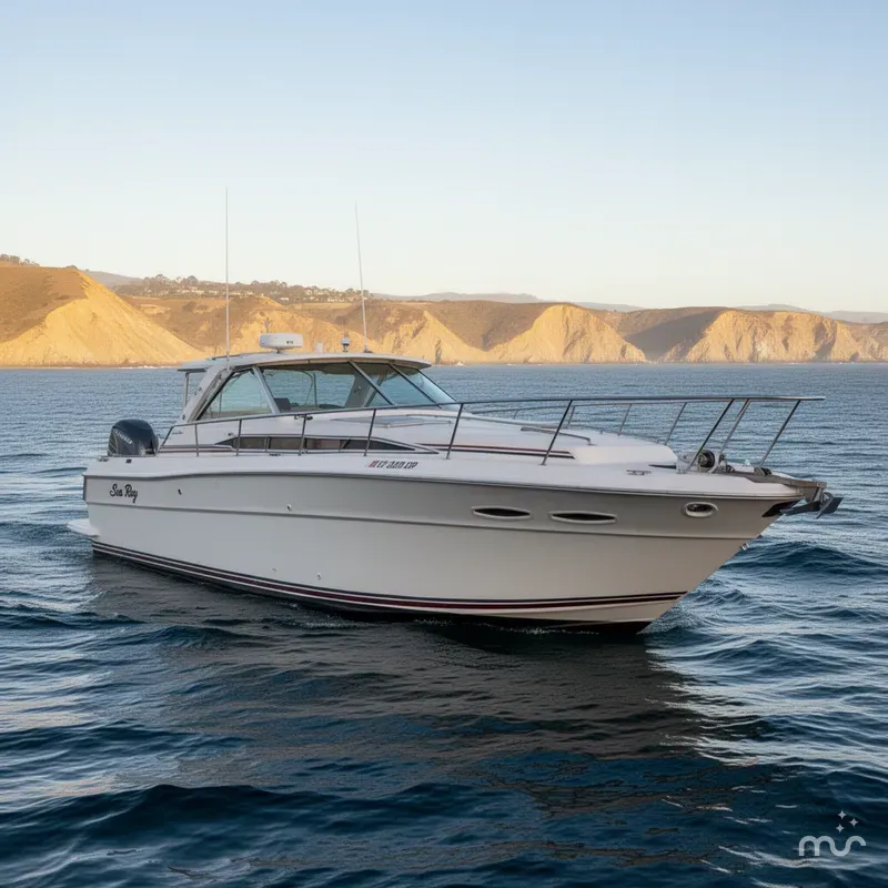 Slide: The Image of Sea Ray 390 Express Cruiser 1984 - 0