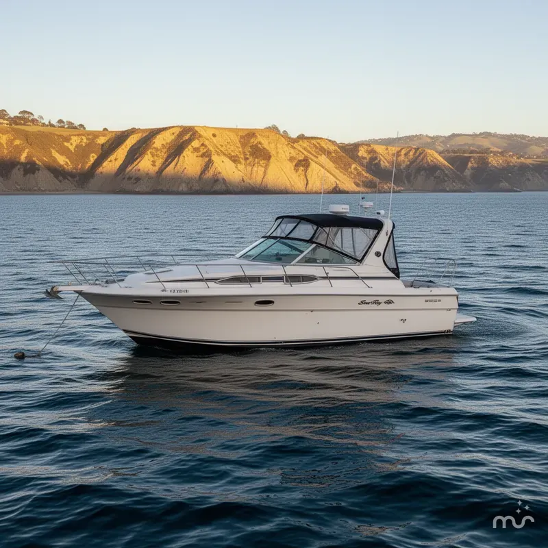 Slide: The Image of Sea Ray 390 Express Cruiser 1984 - 2