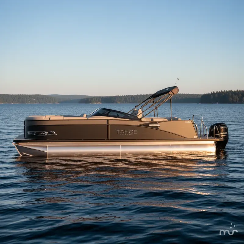 Slide: The Image of Tahoe Cascade 2585 Elite Windshield Tritoon & 250HP 4-St 2025 - 2