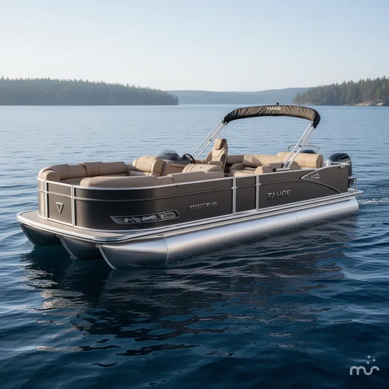 Slide: The Image of Tahoe Cascade 2385 Swingback (VRL) Tritoon & Honda 4-Str 2025 - 0