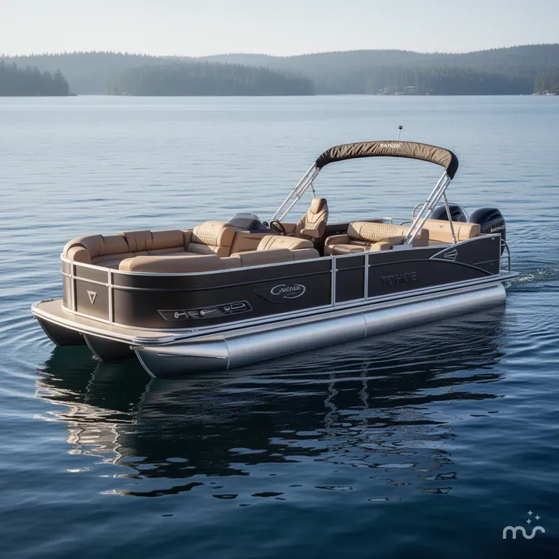 Slide: The Image of Tahoe Cascade 2385 Swingback (VRL) Tritoon & Honda 4-Str 2025 - 2