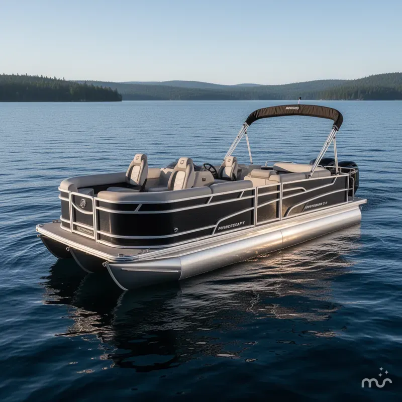Slide: The Image of Princecraft 21 Sportfisher 2-S Pontoon & Mercury 4-Stroke EFI 2025 - 0