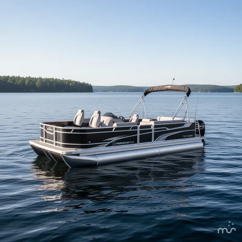 Slide: The Image of Princecraft 21 Sportfisher 2-S Pontoon & Mercury 4-Stroke EFI 2025 - 2