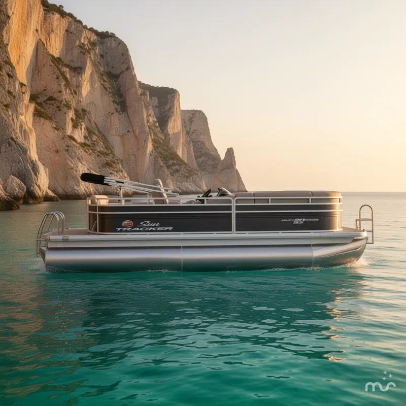 Slide: The Image of Sun Tracker 20 Party Barge 2025 - 2