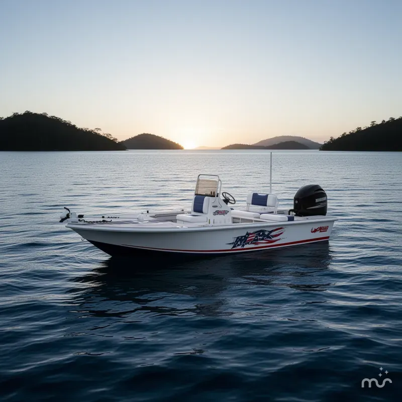 Slide: The Image of Mako 18 Pro Skiff Patriot Edition 2025 - 2