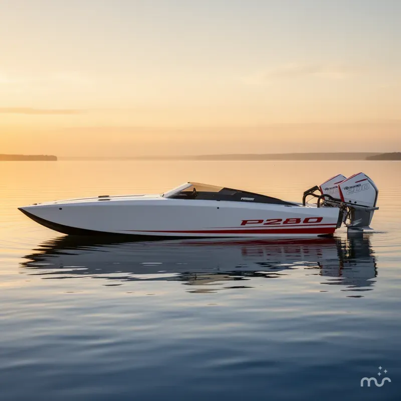Slide: The Image of Performance Powerboats P280 2025 - 2