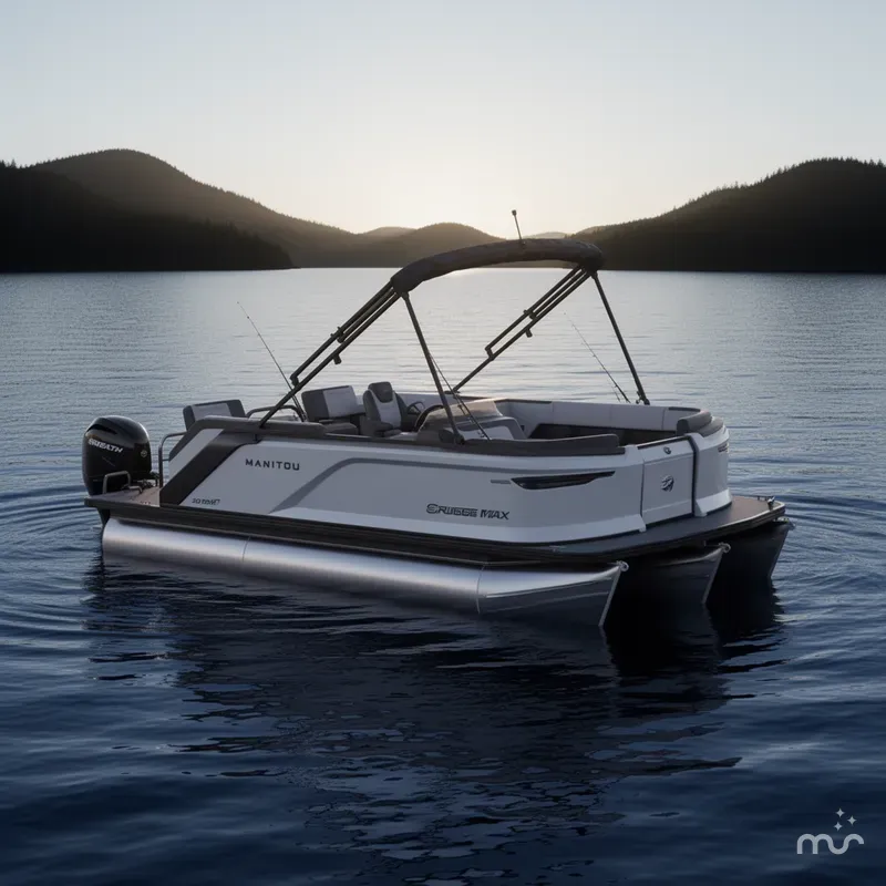 Slide: The Image of Manitou 20 CRUISE MAX Deck With 150hp Rotax Stealth Motor 2025 - 0