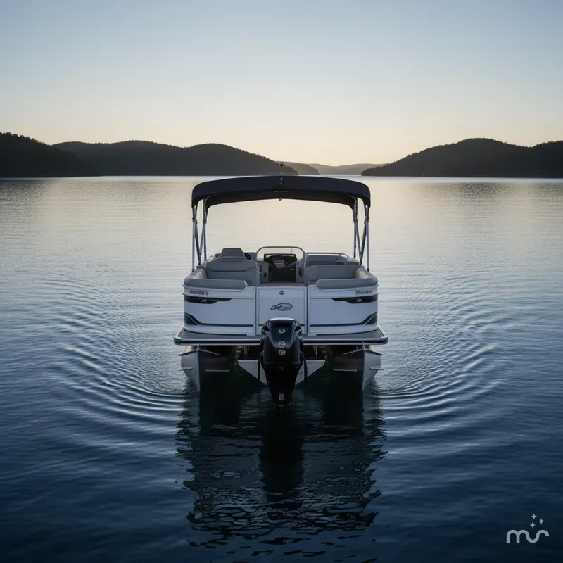 Slide: The Image of Manitou 20 CRUISE MAX Deck With 150hp Rotax Stealth Motor 2025 - 1