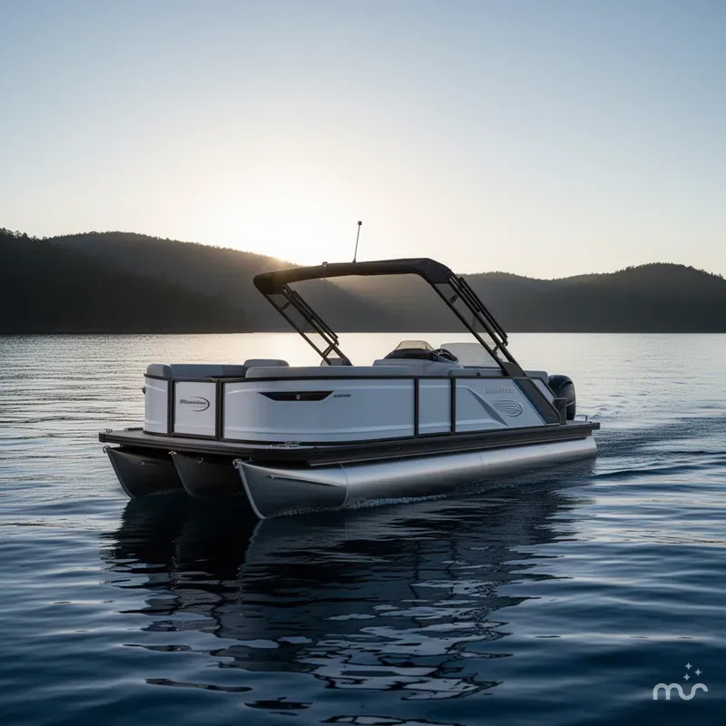 Slide: The Image of Manitou 20 CRUISE MAX Deck With 150hp Rotax Stealth Motor 2025 - 2