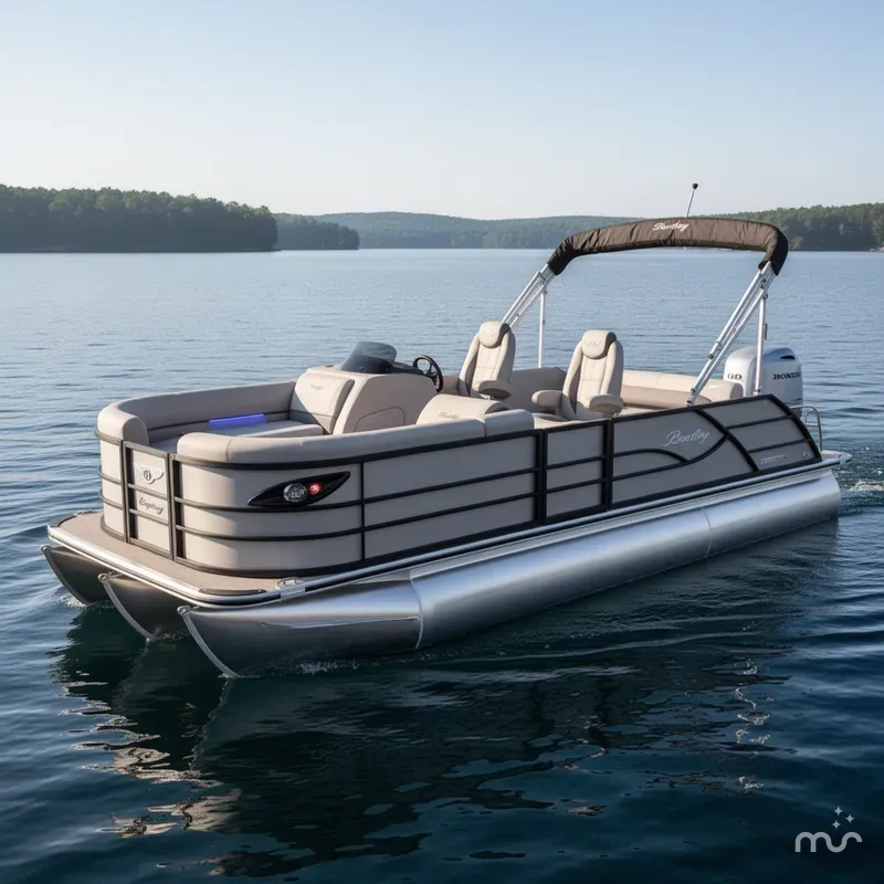 Slide: The Image of Bentley Pontoons Legacy 223 Swingback Tritoon & Honda 4-Stroke EFI 2025 - 0