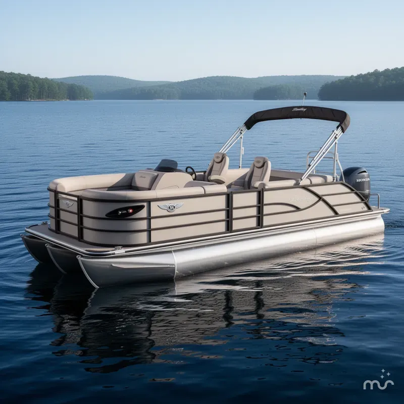 Slide: The Image of Bentley Pontoons Legacy 223 Swingback Tritoon & Honda 4-Stroke EFI 2025 - 2