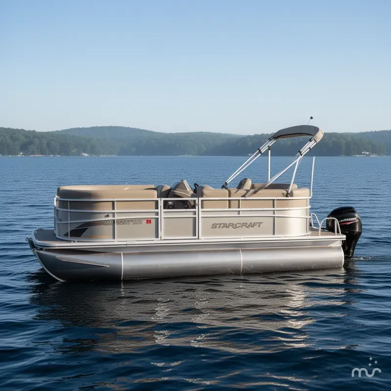 Slide: The Image of Starcraft LX 18 R Quad Lounger Pontoon 2023 - 0