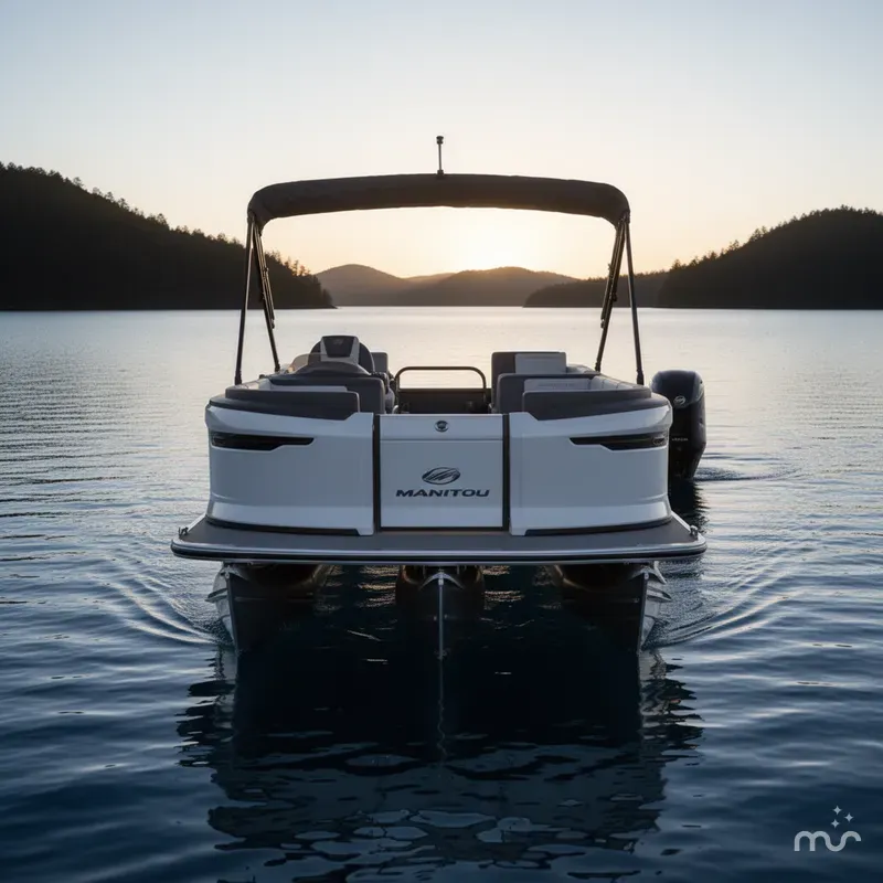 Slide: The Image of Manitou 22 CRUISE MAX Deck With 150hp Rotax Stealth Motor 2025 - 1