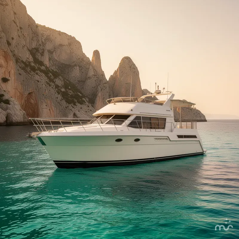 Slide: The Image of Carver Yachts 405 Aft Cabin Motor Yacht 1997 - 2