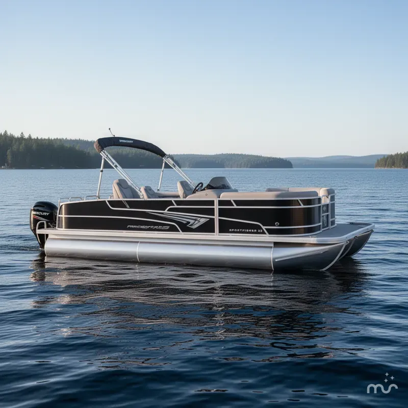 Slide: The Image of Princecraft 23 Sportfisher 2RS Rear Fish Pontoon & Mercury 4-S 2025 - 0