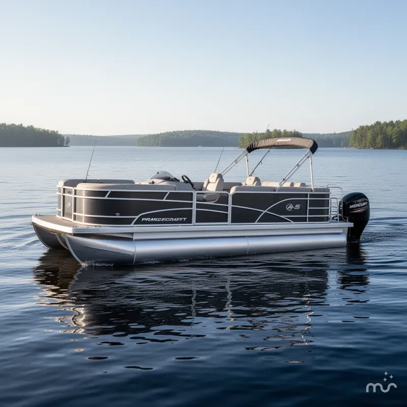 Slide: The Image of Princecraft 23 Sportfisher 2RS Rear Fish Pontoon & Mercury 4-S 2025 - 2