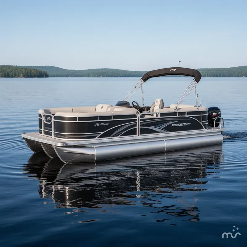 Slide: The Image of Princecraft 21 Sportfisher 2-S Pontoon & Mercury 60HP 4-Stroke 2025 - 0