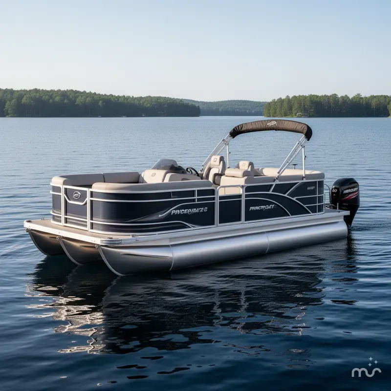 Slide: The Image of Princecraft 21 Sportfisher 2-S Pontoon & Mercury 60HP 4-Stroke 2025 - 2