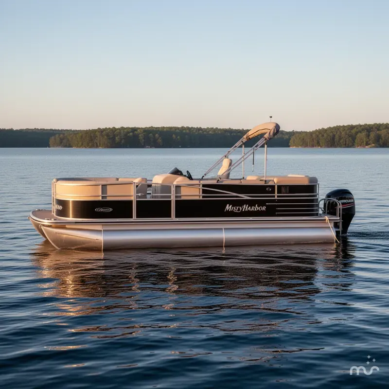Slide: The Image of Misty Harbor 2185 Grand Misty Pontoon & 90HP Mercury Fourstroke 2011 - 2