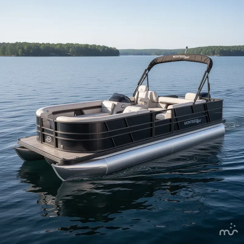 Slide: The Image of Montego Bay 8522 Fish & Cruise Deluxe Pontoon & Honda 4-Stroke 2025 - 0