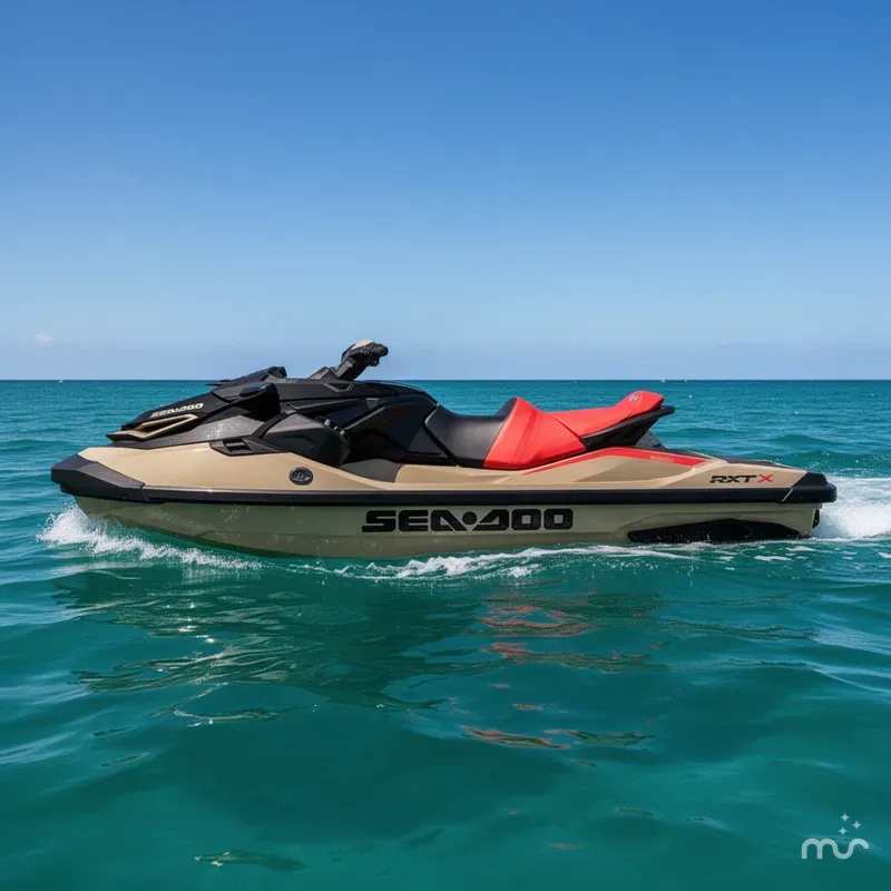 Slide: The Image of Sea-Doo RXT-X™ 325 Metallic Tan / Lava Red Premi 2025 - 2