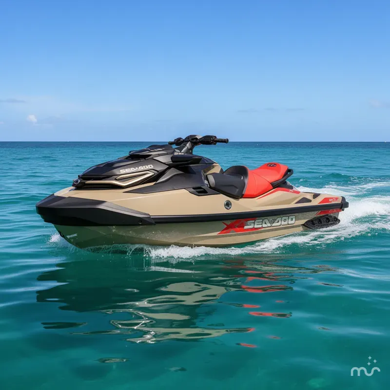Slide: The Image of Sea-Doo RXT-X™ 325 Metallic Tan / Lava Red Premi 2025 - 4