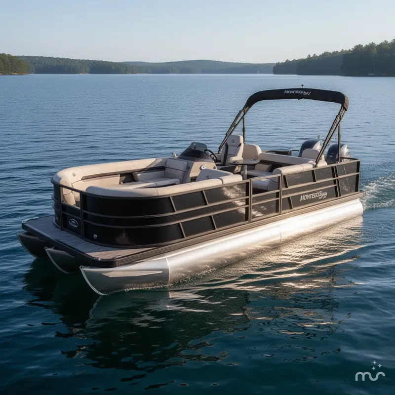 Slide: The Image of Montego Bay 8522 Fish & Cruise Tritoon & Honda 150HP 4-Stroke 2025 - 2