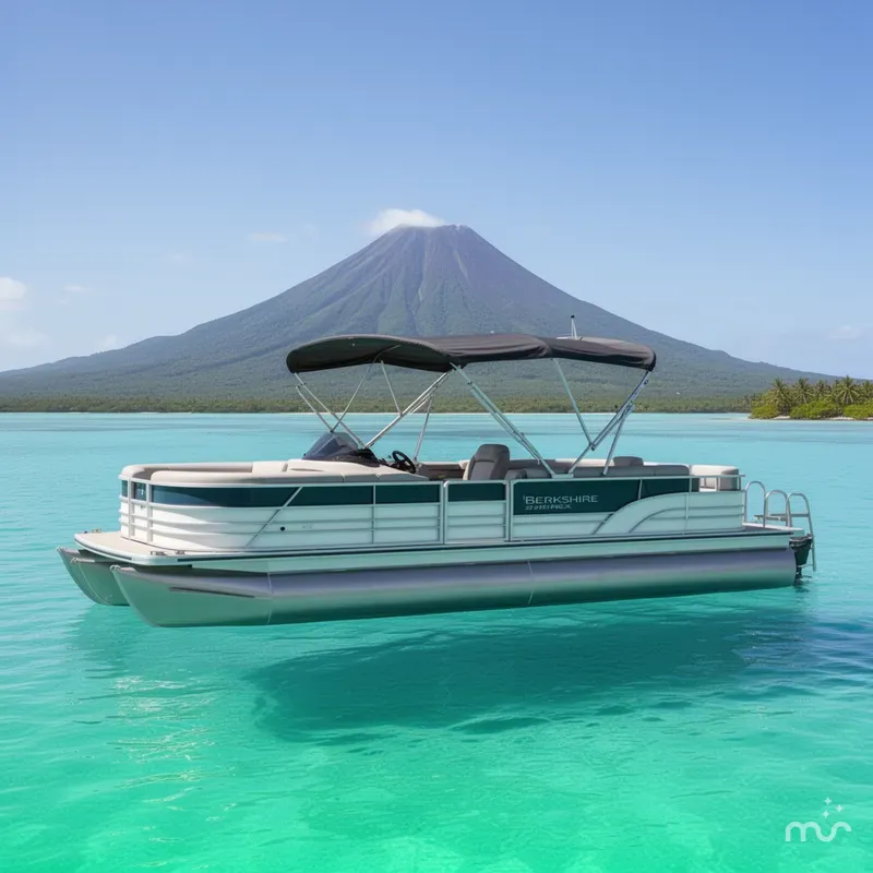 Slide: The Image of Berkshire 22 RFX LE Tri-toon Pontoon 2025 - 2