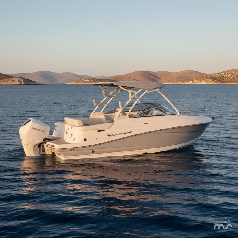 Slide: The Image of Crownline Boats 240 Finseeker DC w/ 300 HP DTS Mercury Outboard & 2025 - 2
