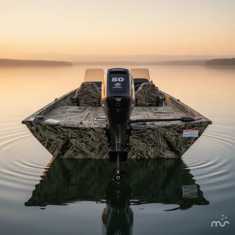 Slide: The Image of Lowe Stinger 175C W/60 HP Mercury Mossy Oak Shadow Gras 2024 - 2