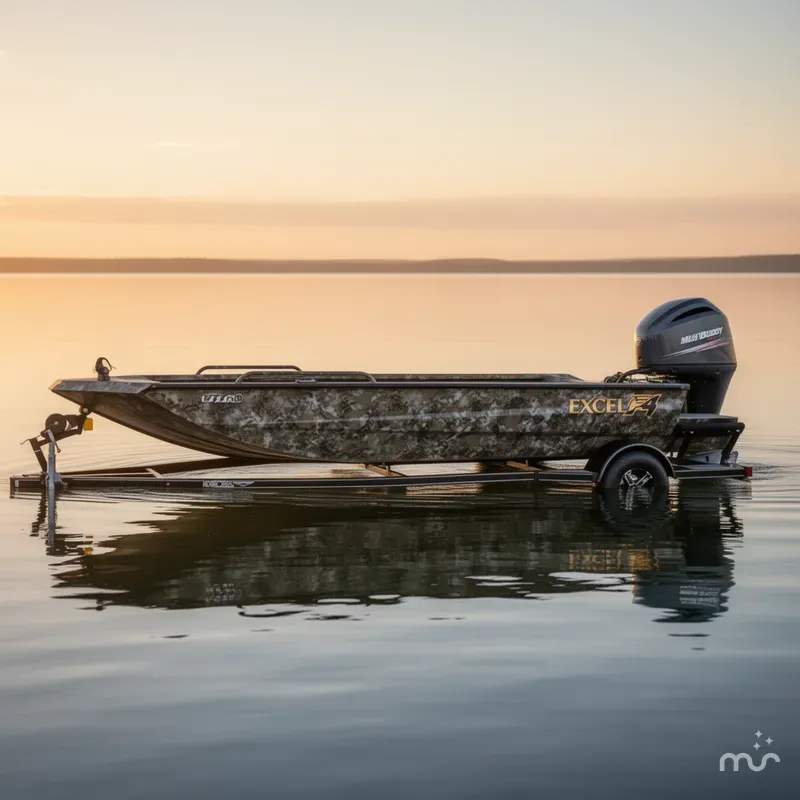Slide: The Image of Excel 1754 F4 Shallow Water DGB W/ Mud Buddy HDR 40 Timb 2025 - 1